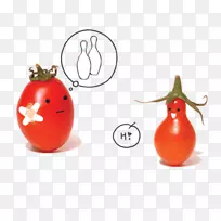 番茄汁蔬菜水果-蔬菜，小女士水果