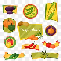 有机食品素食菜蔬菜水果各种卡通蔬菜