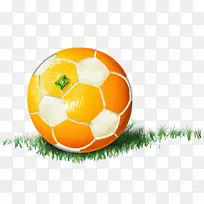 足球创意橙色-创造性橙色足球
