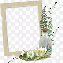 瓶花设计画框漂流瓶装饰边框