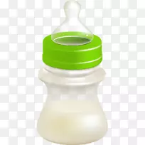 婴儿奶瓶奶嘴手绘瓶