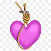 心紫色爱情装饰品