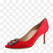 高跟鞋，庭院鞋，高跟鞋，红跟，红马诺洛牌红钻石鞋，高跟鞋