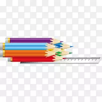 彩色铅笔画花纹笔