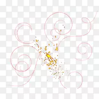 花瓣文字剪贴画线赛
