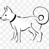 狗黑白夹子艺术免费狗剪贴画