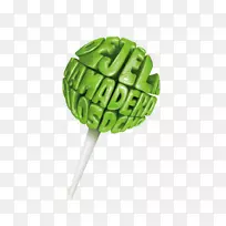 棒棒糖创意排版广告Chupa Chups-绿色技术