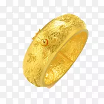 戒指手镯金手镯珠宝-周桑金珠宝龙金手镯结婚嫁妆必不可少的49361 k 2