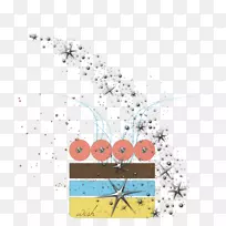平面设计插图.星形线圆形装饰材料