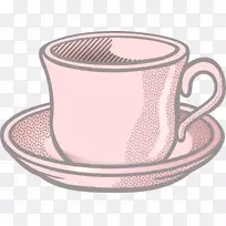 茶托夹艺术-粉红茶