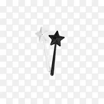 象征珠宝-黑白星魔杖
