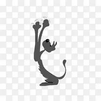 粉红猫爪黑猫爪-一只猫爪