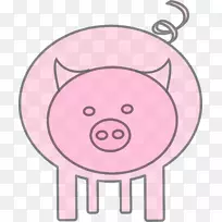 汉普郡猪烤画夹艺术快乐猪
