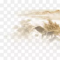 秋墨山水-墨水秋风