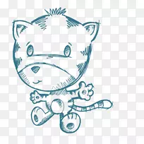 素描画猫
