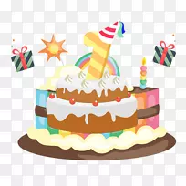生日蛋糕纸杯蛋糕冰淇淋蛋糕剪贴画生日蛋糕