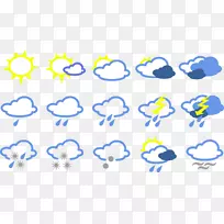 天气预报符号剪辑艺术.简单符号剪贴画