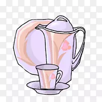 茶杯剪贴画-漂亮的茶