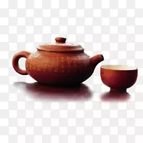 宜兴粘土茶壶茶具-复古茶