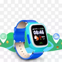 全球定位系统导航设备智能手表儿童移动电话-儿童观看蓝色位置