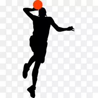 篮球篮板运动剪贴画-一个精力充沛的人