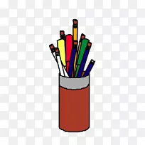 笔刷壶红夹艺术-红笔创意