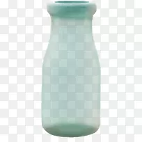 花瓶玻璃盖子-创意蓝瓶