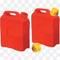 瓶装汽油红色天然气加气站-红色汽油瓶