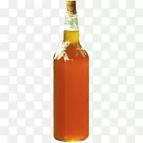 液体瓶玻璃液化瓶装满液体的瓶子