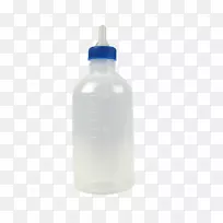 水瓶，塑料瓶，玻璃瓶，液体.白色透明瓶