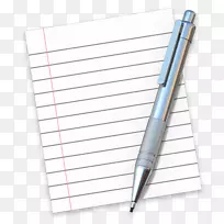TextEdit Apple MacOS文本编辑器图标-笔图标