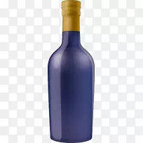 酒利口酒玻璃瓶钴蓝玻璃瓶