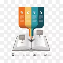 信息图形创意插图.创造性钢笔图案