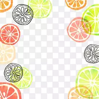 夏季剪贴画-彩色橙片