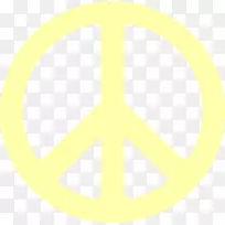 和平标志商标黄色.可打印的和平标志