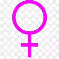 性别符号女性电脑图标剪贴画.花卉剪贴画