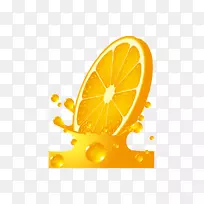 橙汁剪贴画-创造性橙色图案