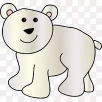 北极熊宝宝，大熊猫剪贴画-冬熊剪贴画
