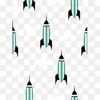 火箭剪贴画.小型绿色火箭背景