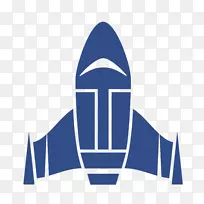 标志火箭-蓝色火箭创意