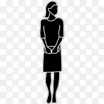 女性轮廓女性剪贴画-女性轮廓