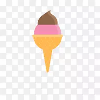 冰淇淋锥-黄色和红色冰淇淋