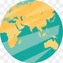 地球卡通海报-手绘地球