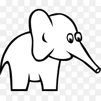 大象免费内容剪辑艺术-大象图像黑白