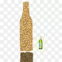 免费啤酒瓶-创意啤酒瓶小麦