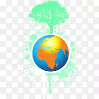 地球创意手绘地球仪