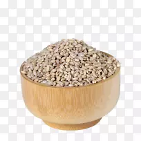 谷类小麦全麦-一碗去皮的小麦粒