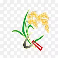 花卉设计电脑图标剪贴画小麦