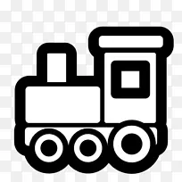 玩具火车和火车组，铁路运输黑白剪贴画.黑白线艺术