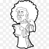 黑白唱诗班圣诞剪贴画